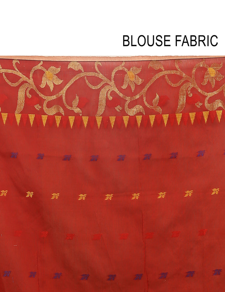 Yellow handloom art silk and cotton bengal saree