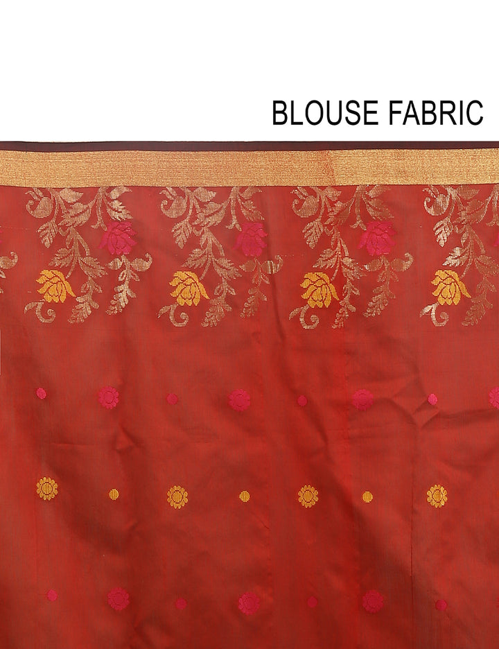 Green handloom art silk and cotton bengal saree