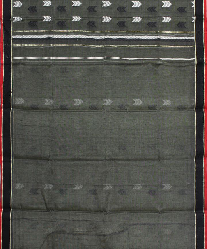 Handwoven Moss Green Bengal Saree