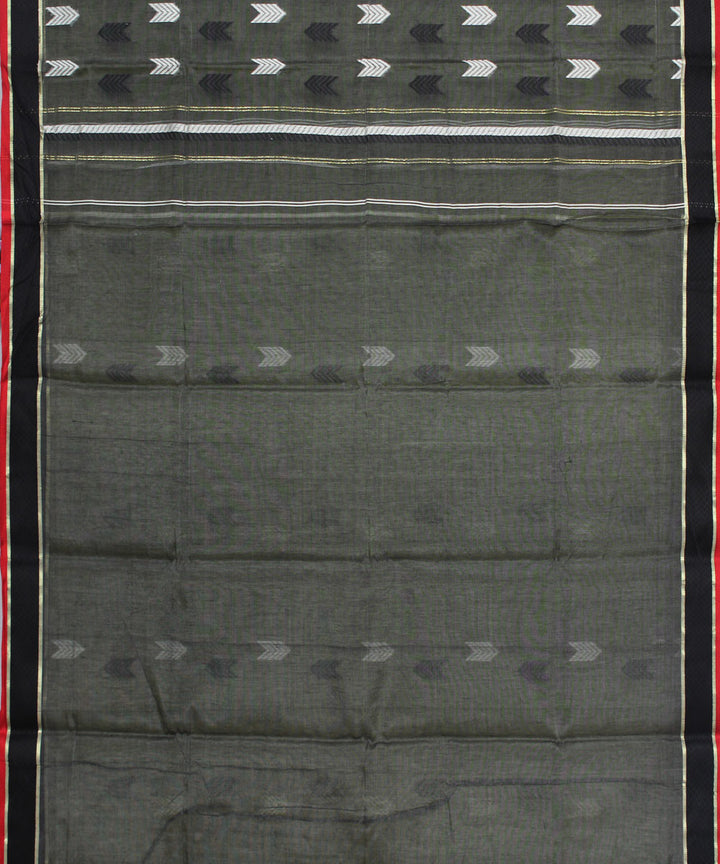 Handwoven Moss Green Bengal Saree