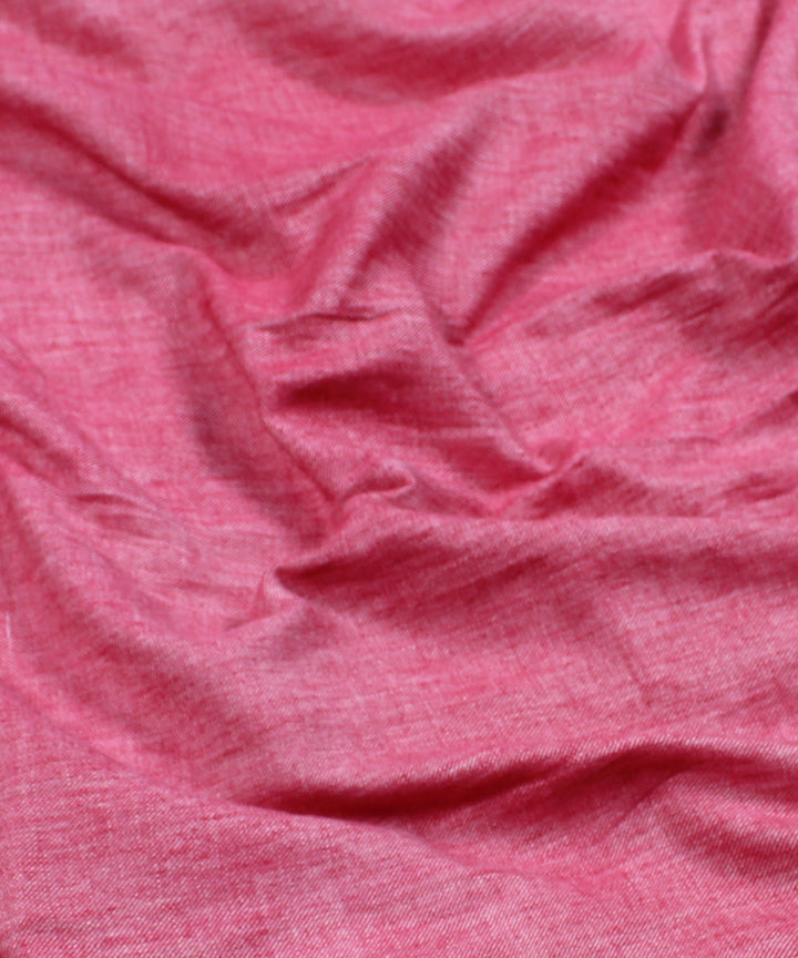 Pink handwoven reversible cotton kurta material