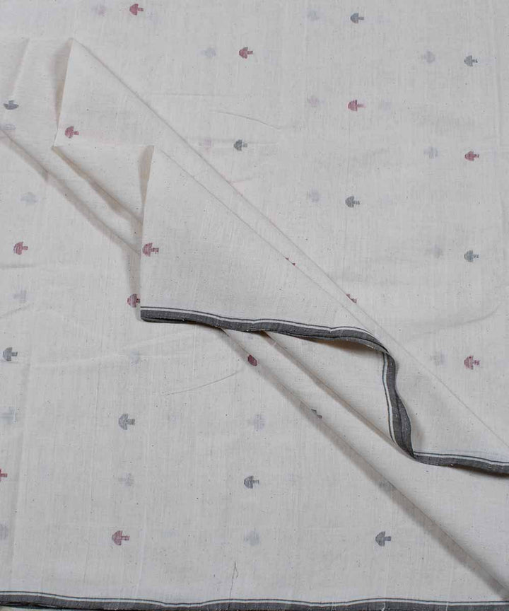 1.2m off white abstract motif handloom fabric