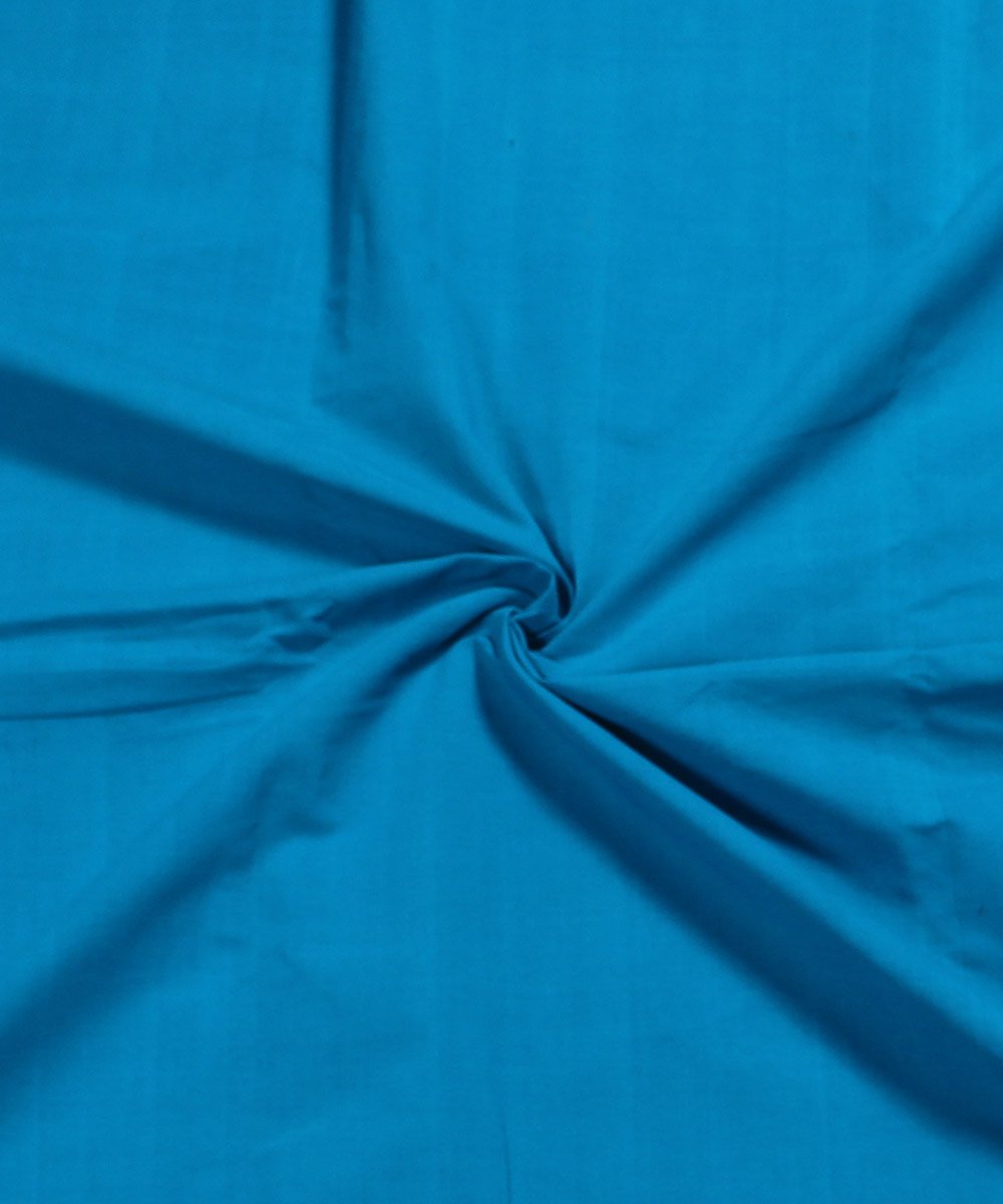1m Blue Cotton Handloom Fabric