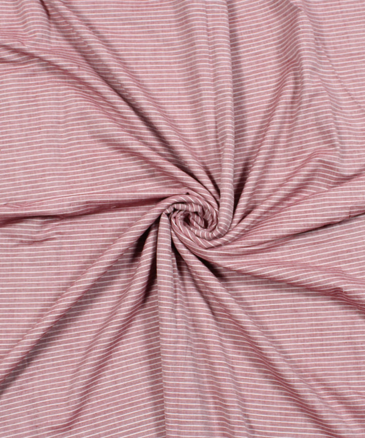 0.8m Dark pink handwoven stripe cotton fabric