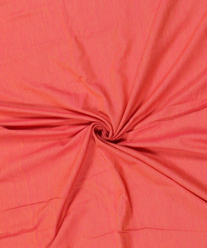 0.4m Red handloom stripe cotton fabric
