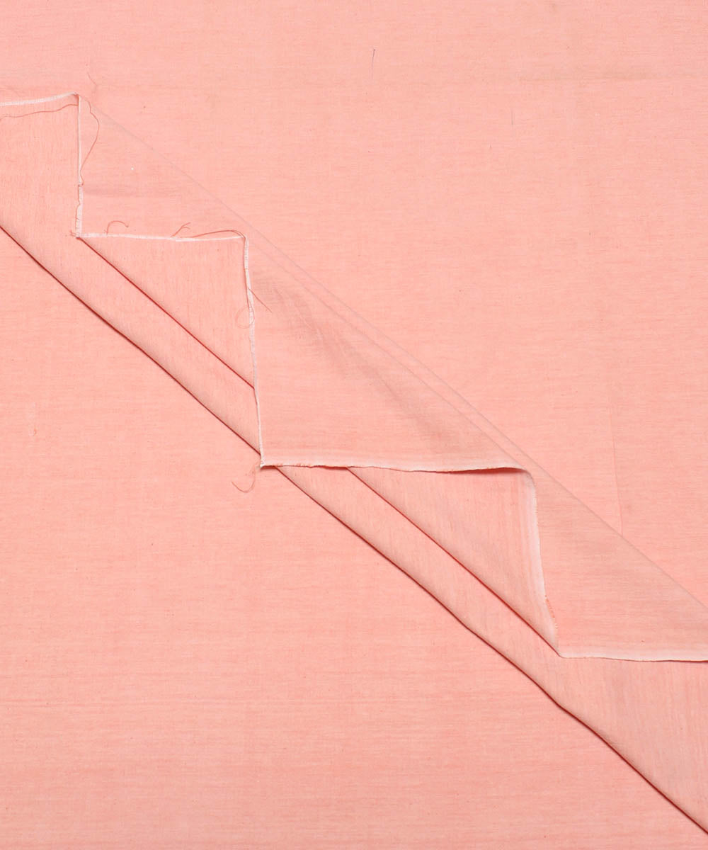 Peach handwoven cotton fabric