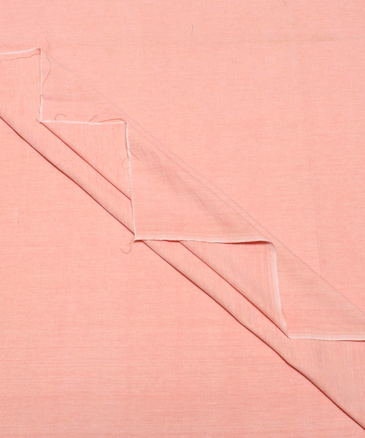 Peach handwoven cotton fabric