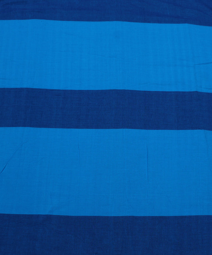 2.5m Dark blue handwoven cotton broad stripe kurta material