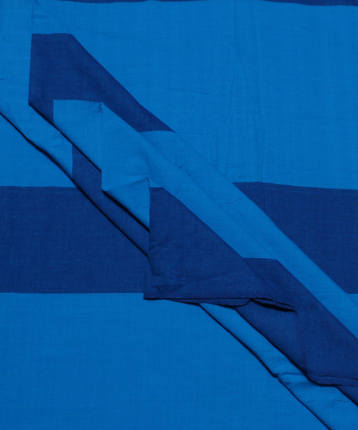 2.5m Dark blue handwoven cotton broad stripe kurta material