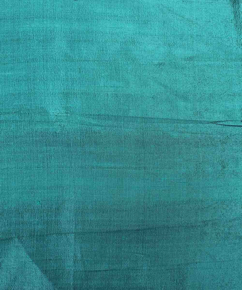 Handloom Raw Silk Green Fabric