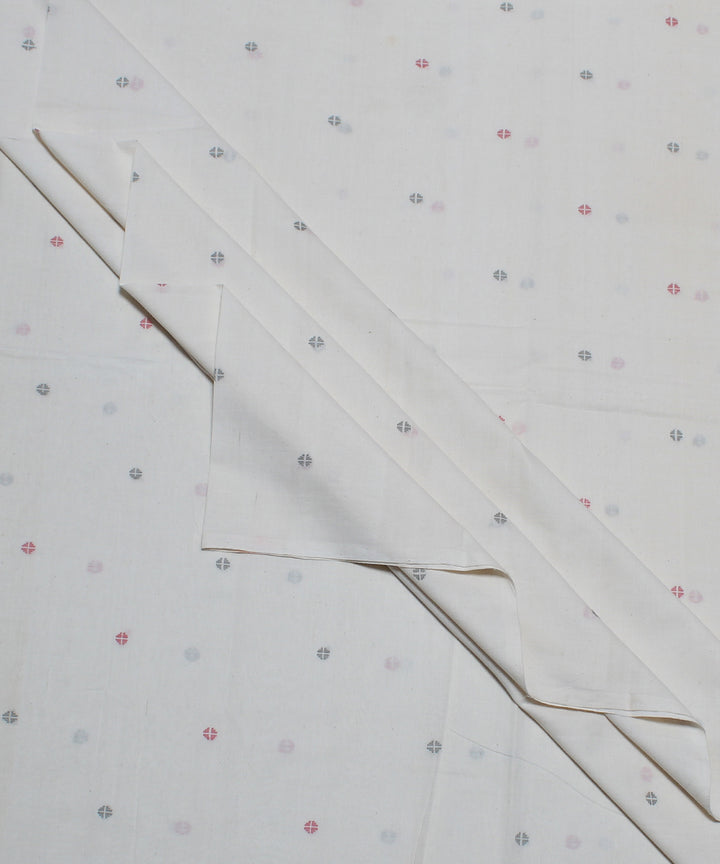 White handwoven cotton fabric