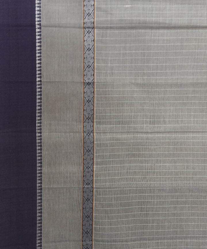 Grey cotton handwoven narayanpet saree