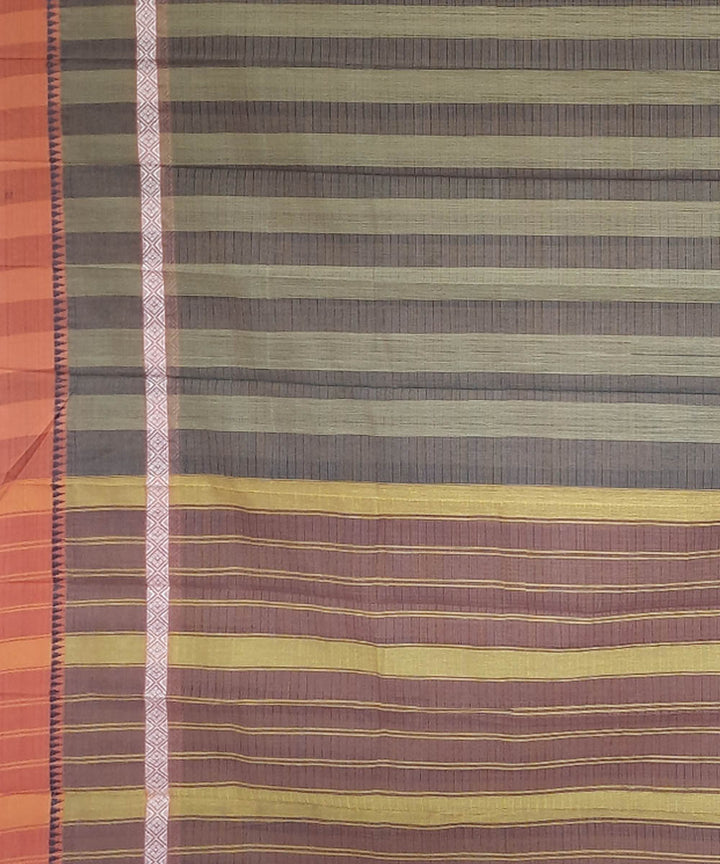 Multicolor striped cotton handwoven narayanpet saree