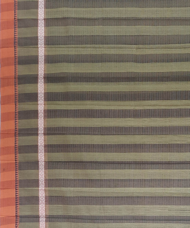 Multicolor striped cotton handwoven narayanpet saree