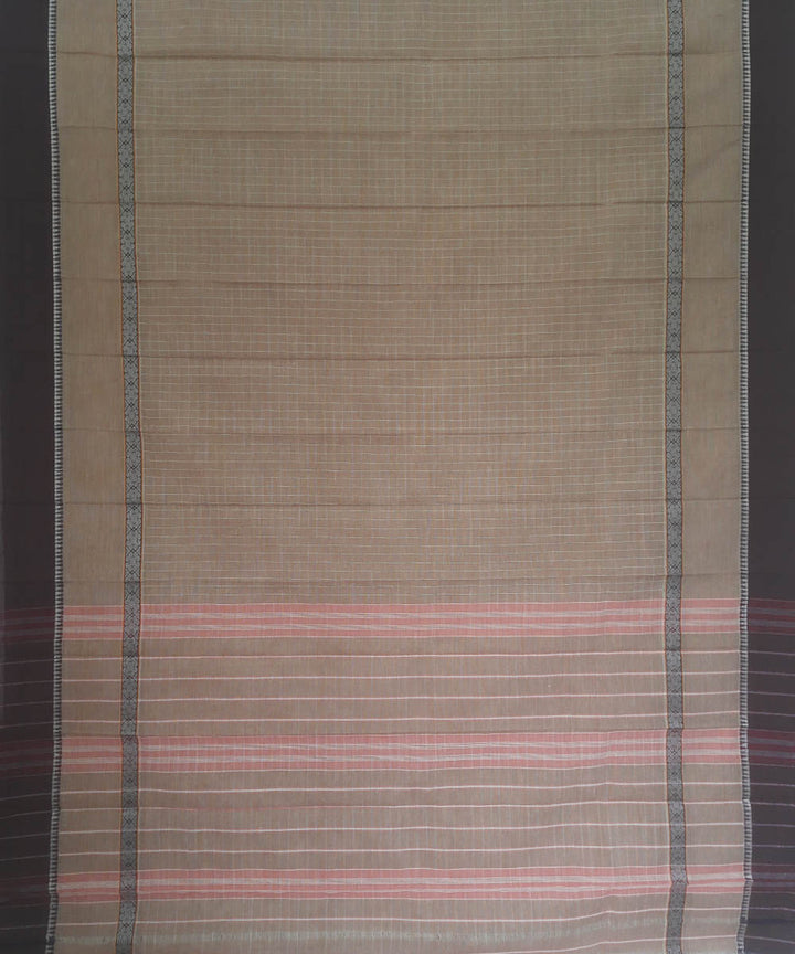 Grey cotton handloom narayanpet saree