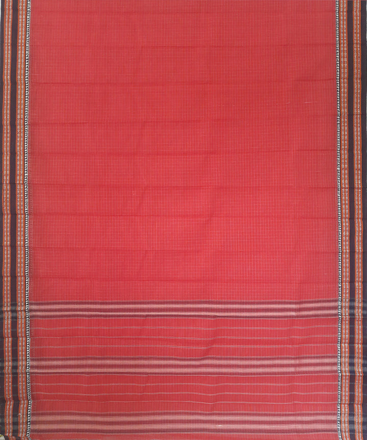 Pink handwoven cotton narayanpet saree