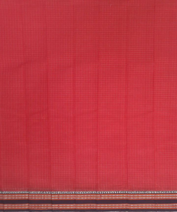 Pink handwoven cotton narayanpet saree