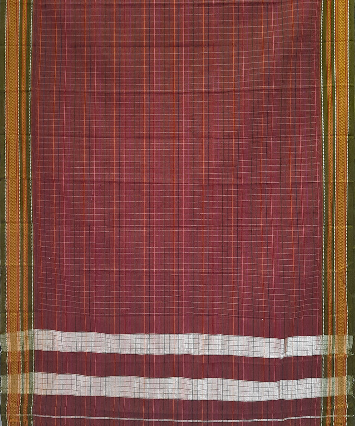 Multicolor handwoven cotton narayanpet saree