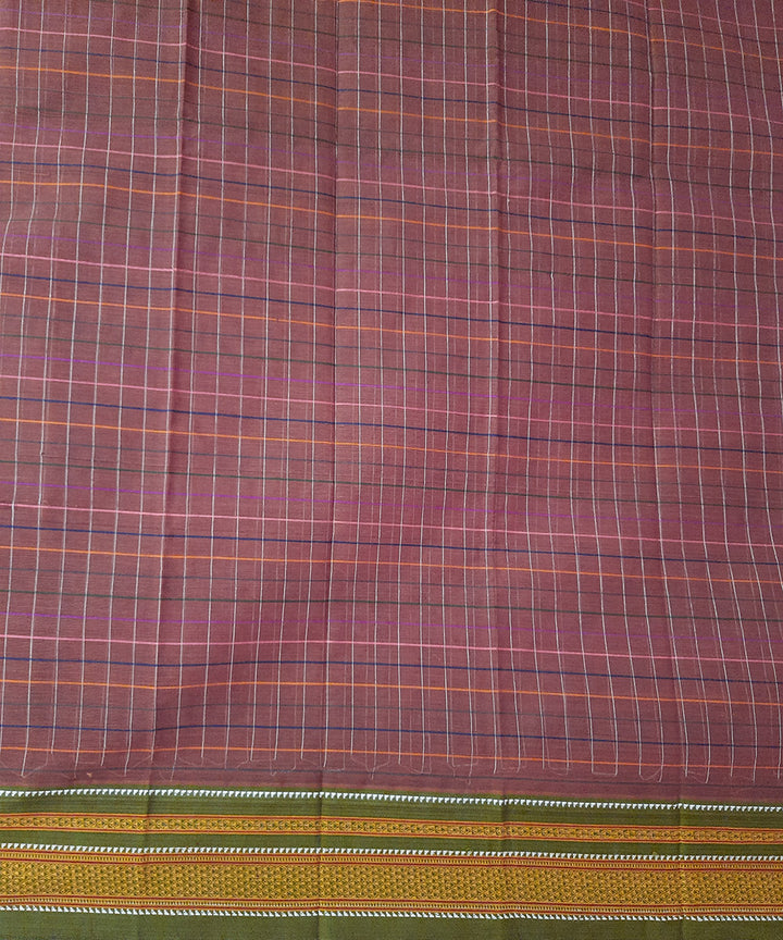 Multicolor handwoven cotton narayanpet saree