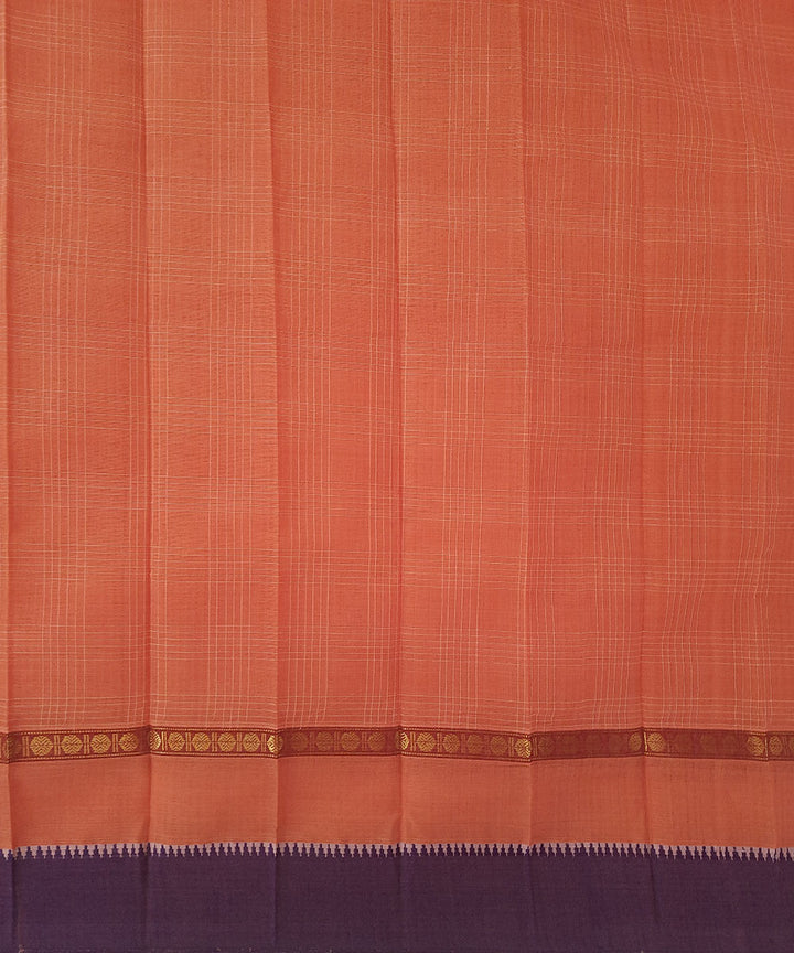 Light pink handwoven cotton narayanpet saree