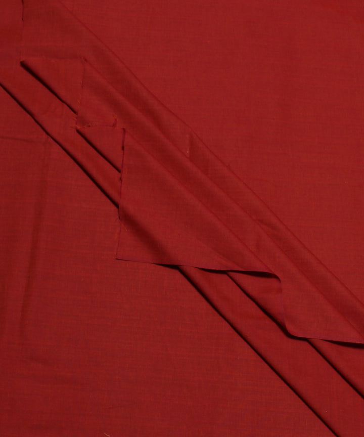 Rust handwoven cotton fabric