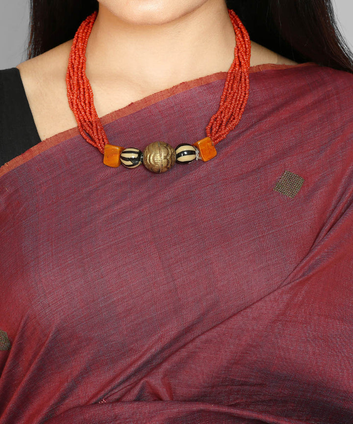 Kiara crafts maroon handwoven cotton saree