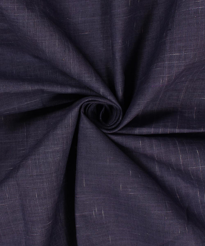 Dark Purple Handloom Cotton Handspun Fabric