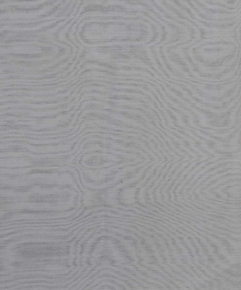 White Handloom Silk Cotton Fabric