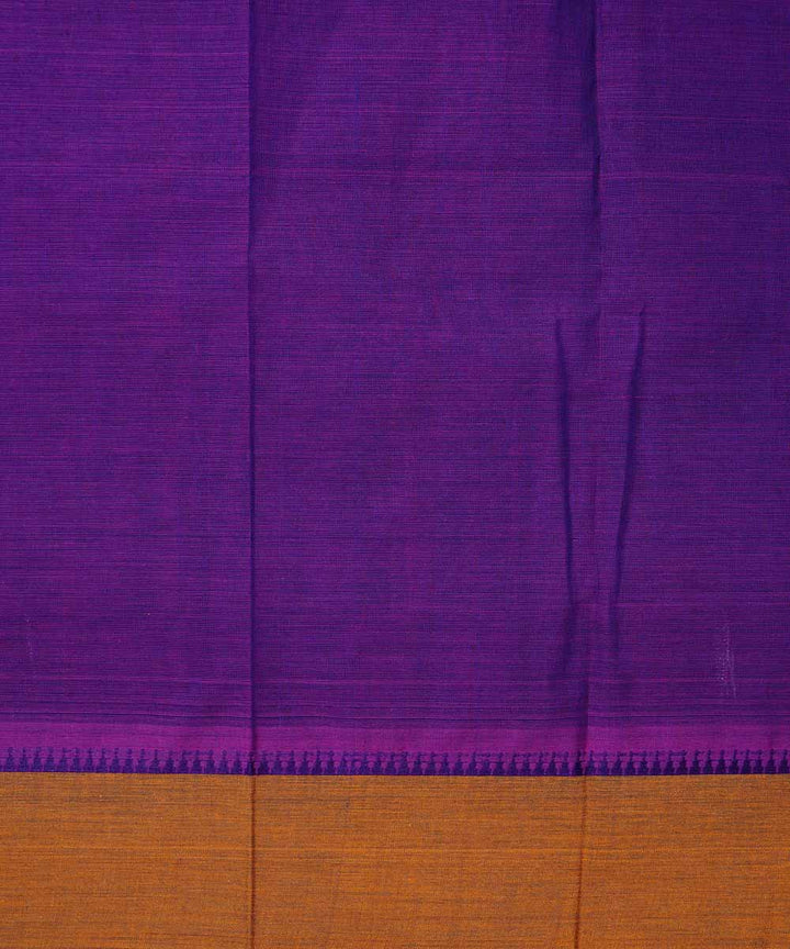 Violet handwoven cotton narayanpet saree