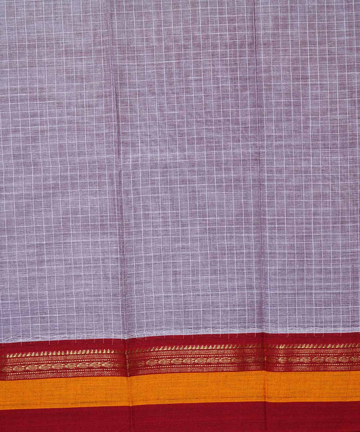 Lilac purple handwoven cotton narayanpet saree