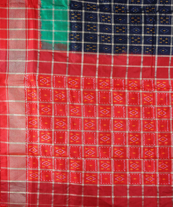 Black handloom ikkat silk pochampally saree