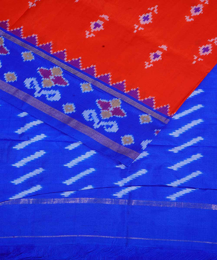 Crimson red handwoven ikkat silk pochampally saree