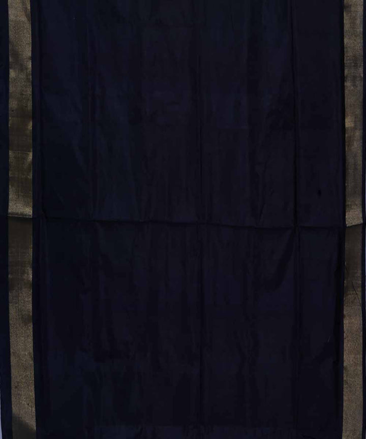 Black hand woven ikkat silk pochampally saree