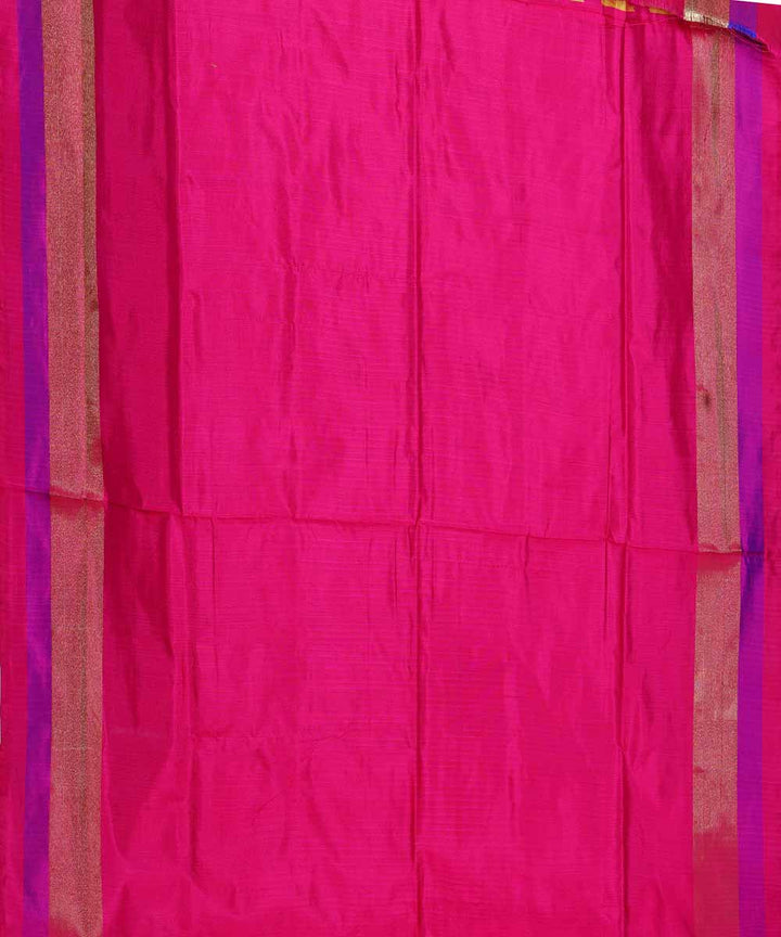 Amber yellow handloom ikkat silk pochampally saree