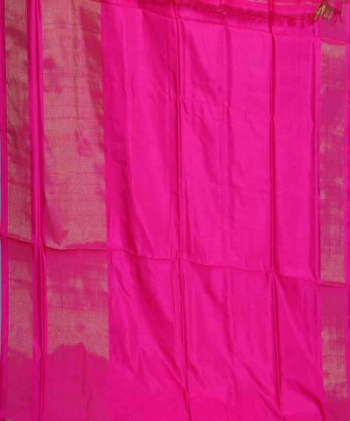 Amber yellow handloom ikat silk pochampally saree