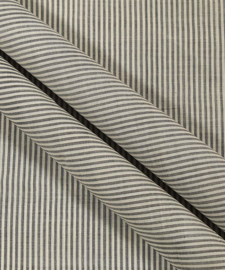 1m Mangalagiri Grey Stripe Handwoven Fabric