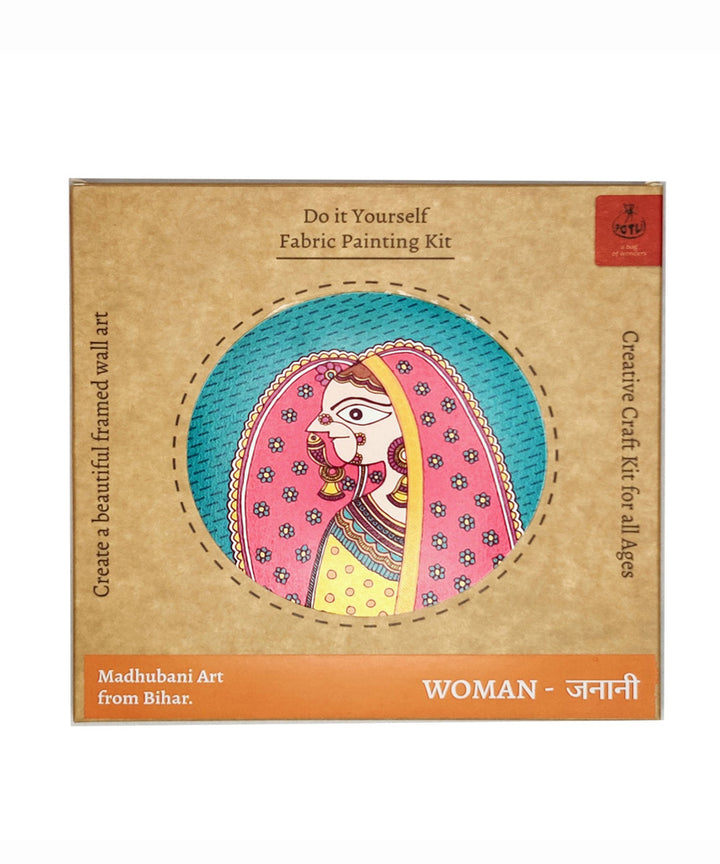 Handmade DIY fabric painitng kit madhubani women for adults