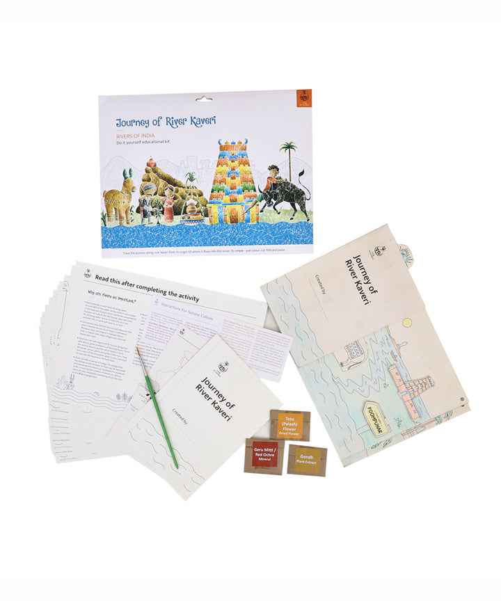 Handmade DIY educational coloring kit rivers of india- Kaveri river