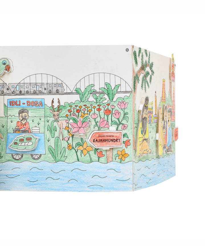 Handmade DIY educational coloring kit rivers of india- Kaveri river