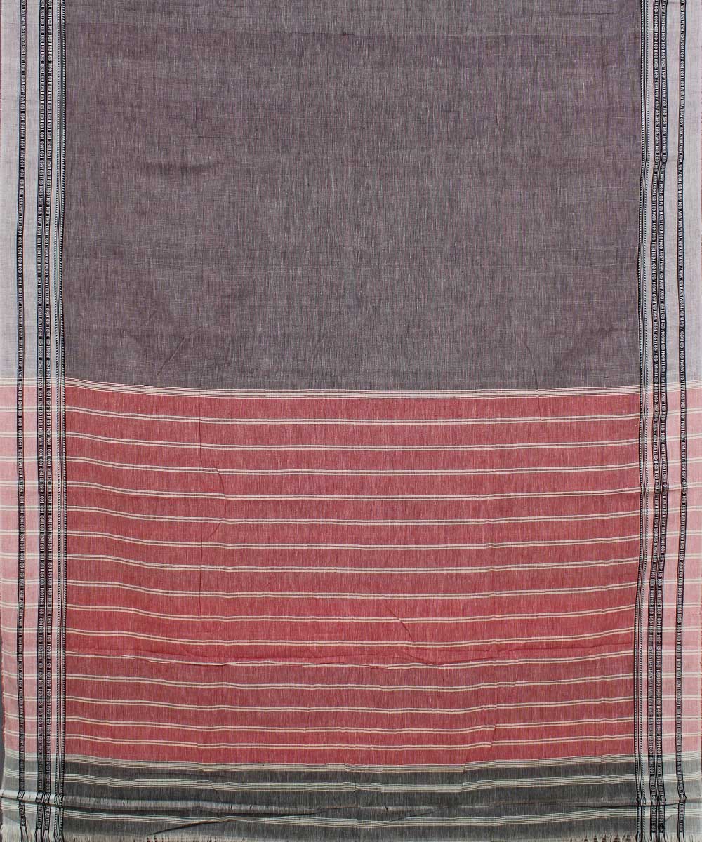 Light Grey Hubli Handloom Cotton Saree