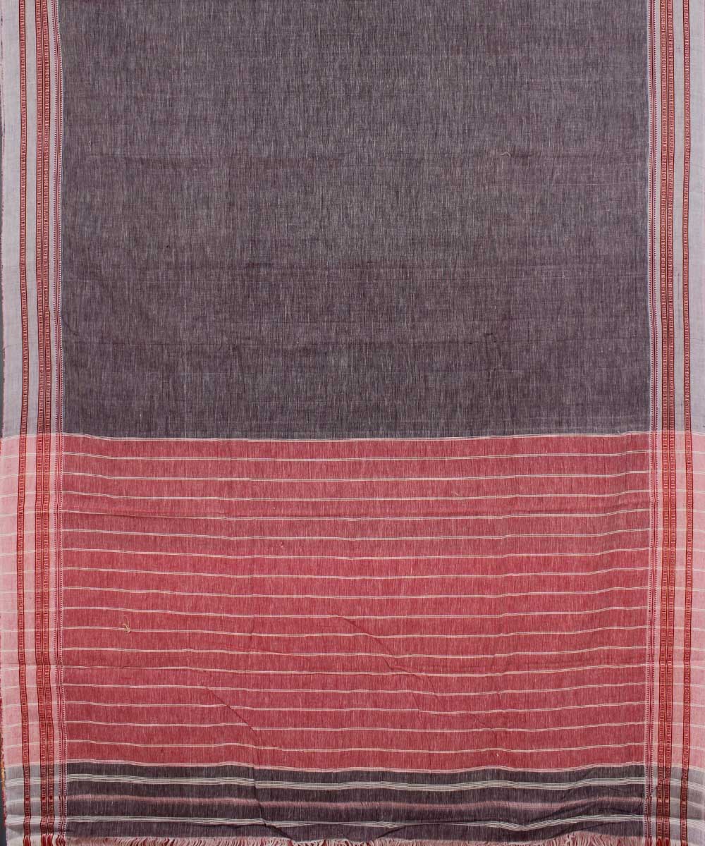 Handloom Light Grey Hubli Cotton Saree