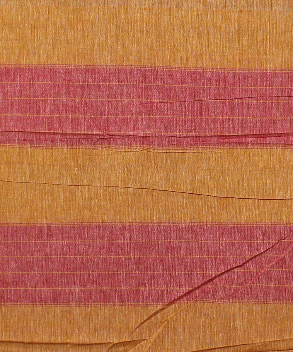 Grey Yellow Handloom Hubli Cotton Saree