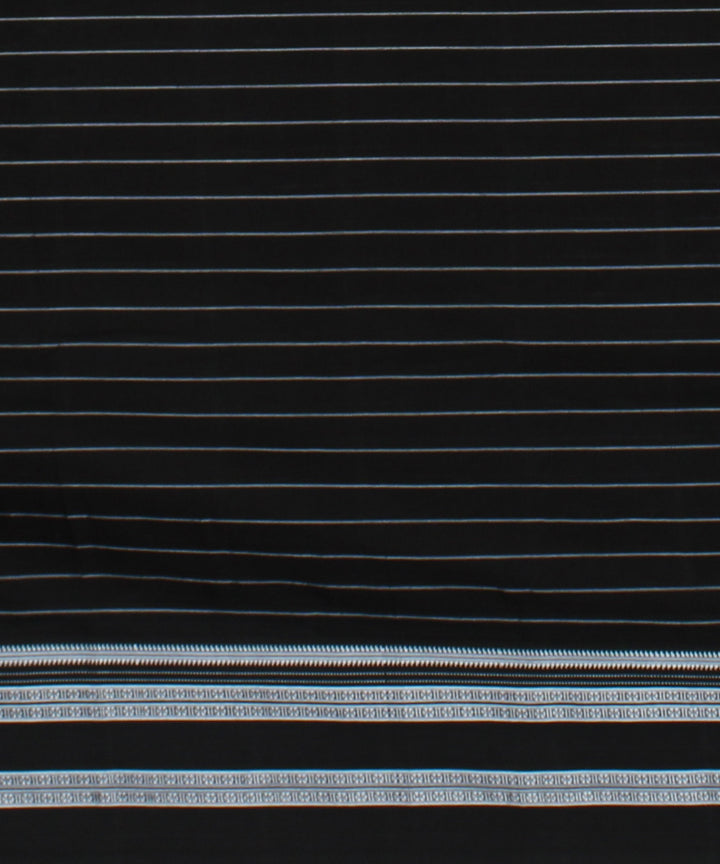Black grey stripes handwoven cotton art silk gayatri ilkal saree
