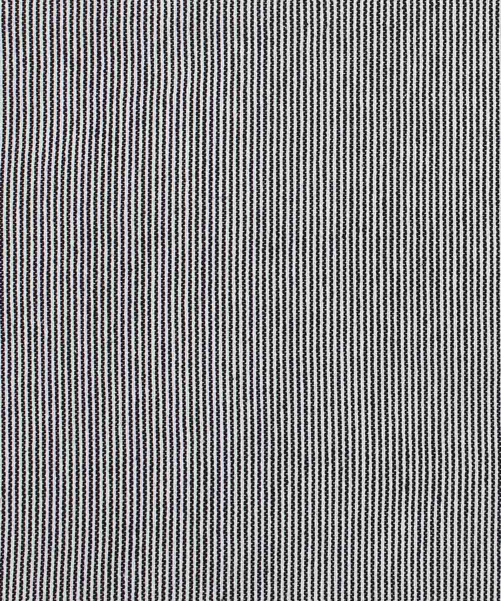 1m Black Striped Handspun Handwoven Fabric