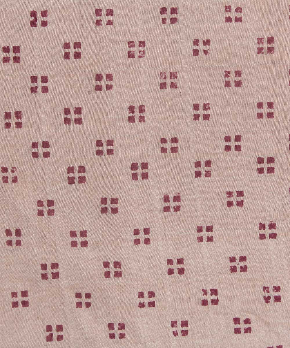 Beige Mangalgiri Handwoven Cotton Fabric