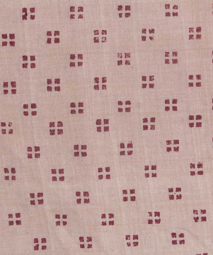 Beige Mangalgiri Handwoven Cotton Fabric