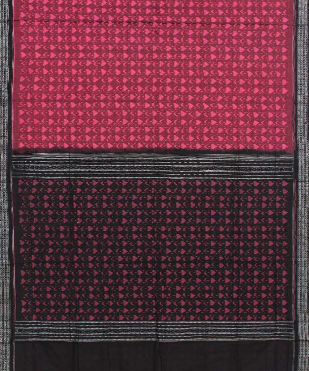 Sambalpuri Handloom Cotton Pink Saree