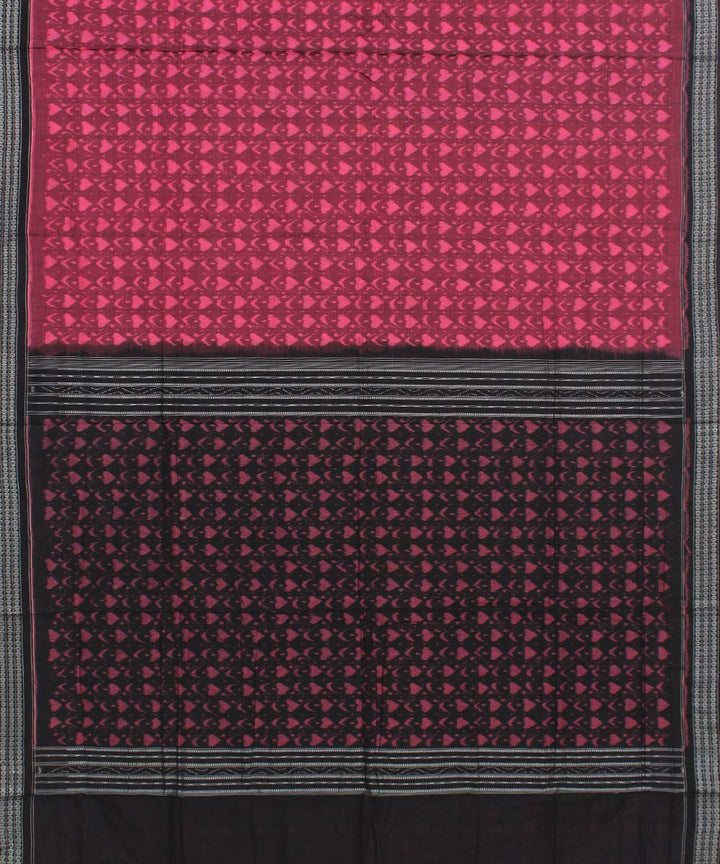 Sambalpuri Handloom Cotton Pink Saree