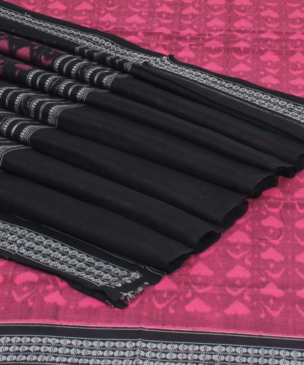 Sambalpuri Handloom Cotton Pink Saree