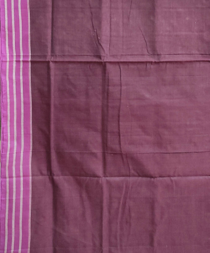 Grey black handwoven cotton sambalpuri saree